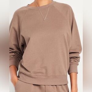 Old Navy SoComfy Oversized Raglan Sweatshirt In Driftwood Size Large Classic